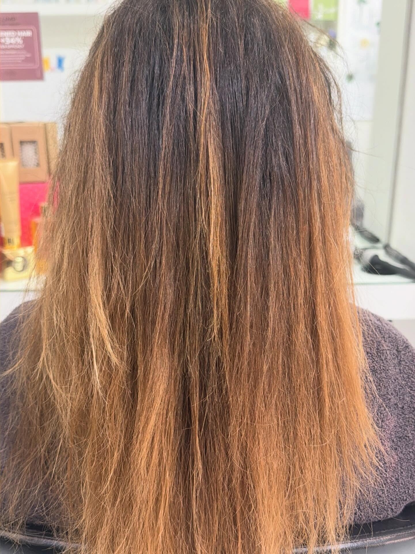 Before hairstyle finish